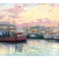 San Francisco Fishermans Warf-Size36x34 by Thomas Kinkade