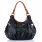 Sarah E. Black Italian Leather Hobo