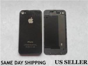 New iPhone 4 GSM Replacement Black Back Cover Housing