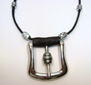 belt buckle necklace