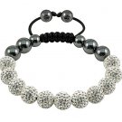 Tresor Paris Shamballa Crystal Bracelets,logo box,bag #114