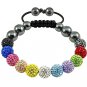 Tresor Paris Shamballa Crystal Bracelets,logo box,bag #118