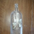 Clear Glass Bottle with a Mottled Surface One side has 8-862 8 3/4" tall