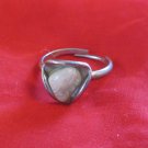 Silver with Green Stone Center Adjustable vintage Kid's Ring Jewelry  (SD1)