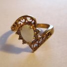 Opal Teardrop and Gemstone Ring size 6 1/4 Jewelry Vintage 50+ (SD1)