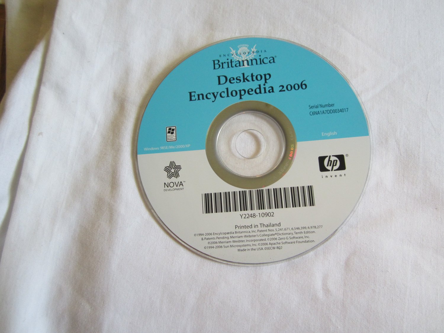 Encyclopedia Britannica Desktop Encyclopedia 2006 CD ROM windows 98se ...