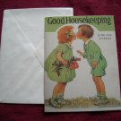 Good Housekeeping June 1926 Greeting Card - Jessie Willcox Smith - Boy and Girl Kissing (192)
