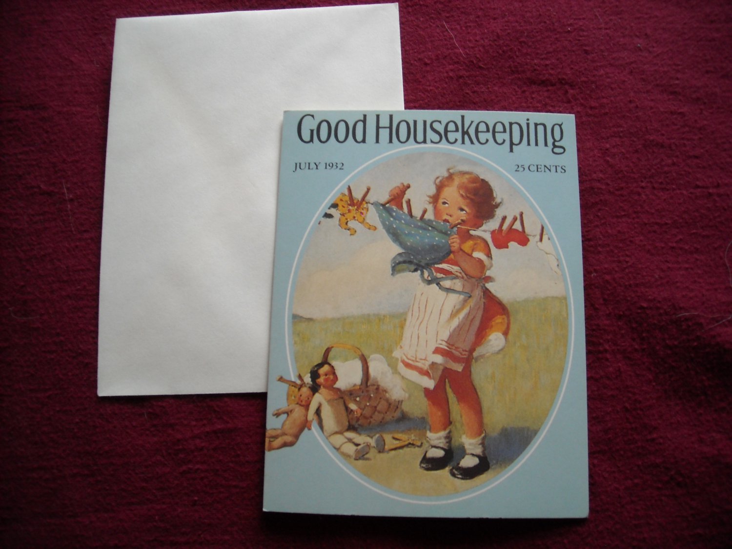 Good Housekeeping July 1932 Greeting Card - Jessie Willcox Smith - girl ...