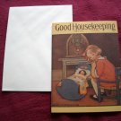 Good Housekeeping April 1932 Greeting Card - Jessie Willcox Smith - girl playing with doll (192)