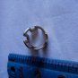 Silver Modern Art Deco Style Size 7 Statement Ring Metal Jewelry (SD1)