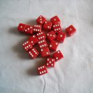 20 Piece Game Red Dice with White Numbering (CMB3) Gaming
