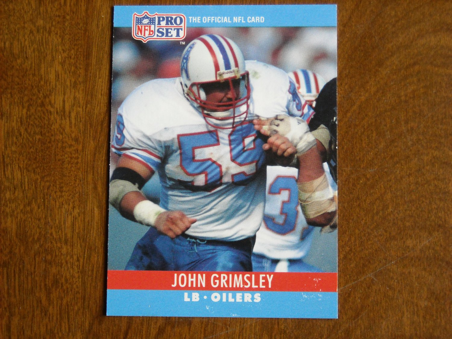 John Grimsley Houston Oilers 120 1990 NFL Pro Set Football Card