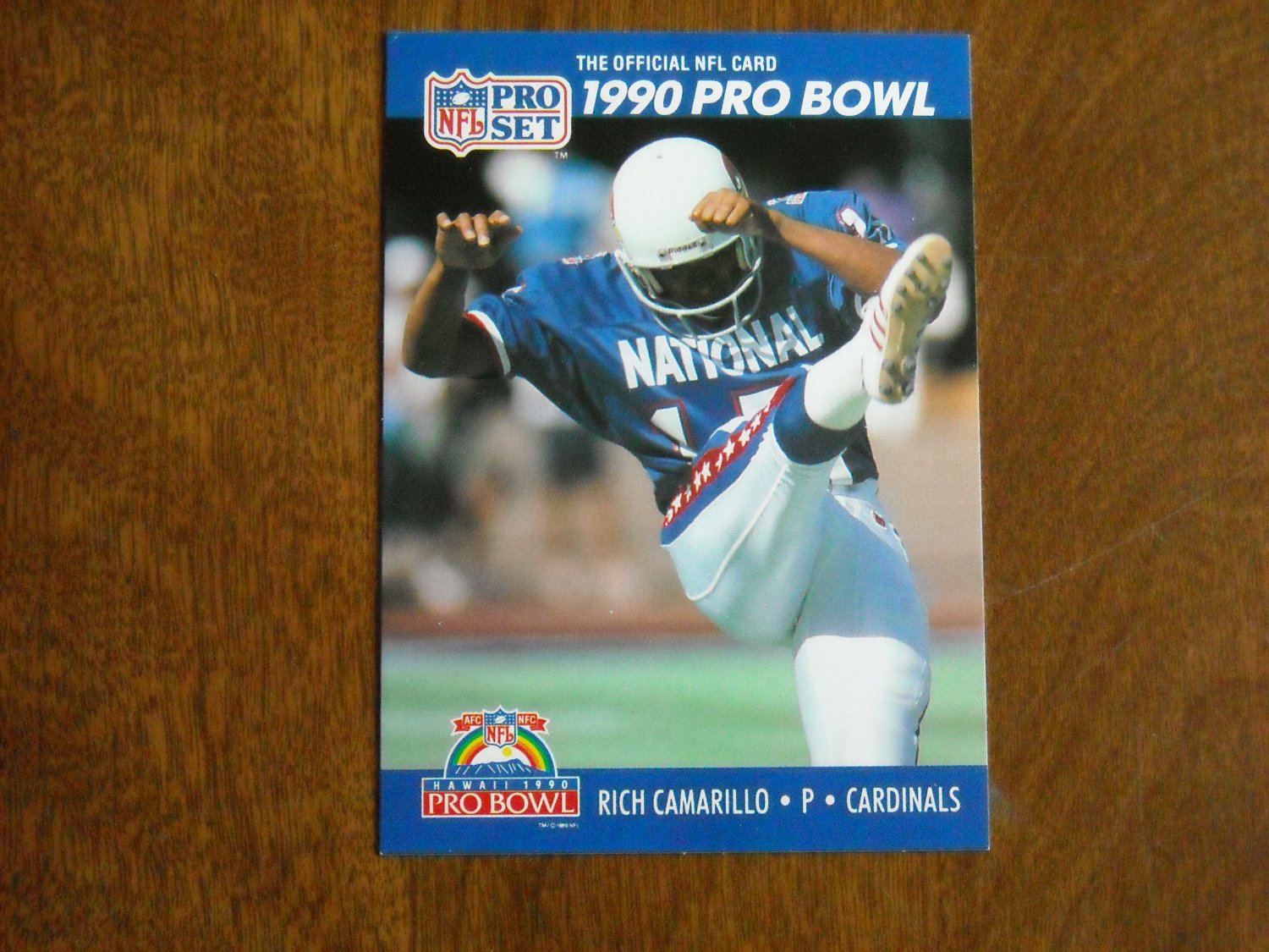 Rich Camarillo Arizona Cardinals 383 1990 Pro Bowl NFL Pro Set Football Card Hawaii