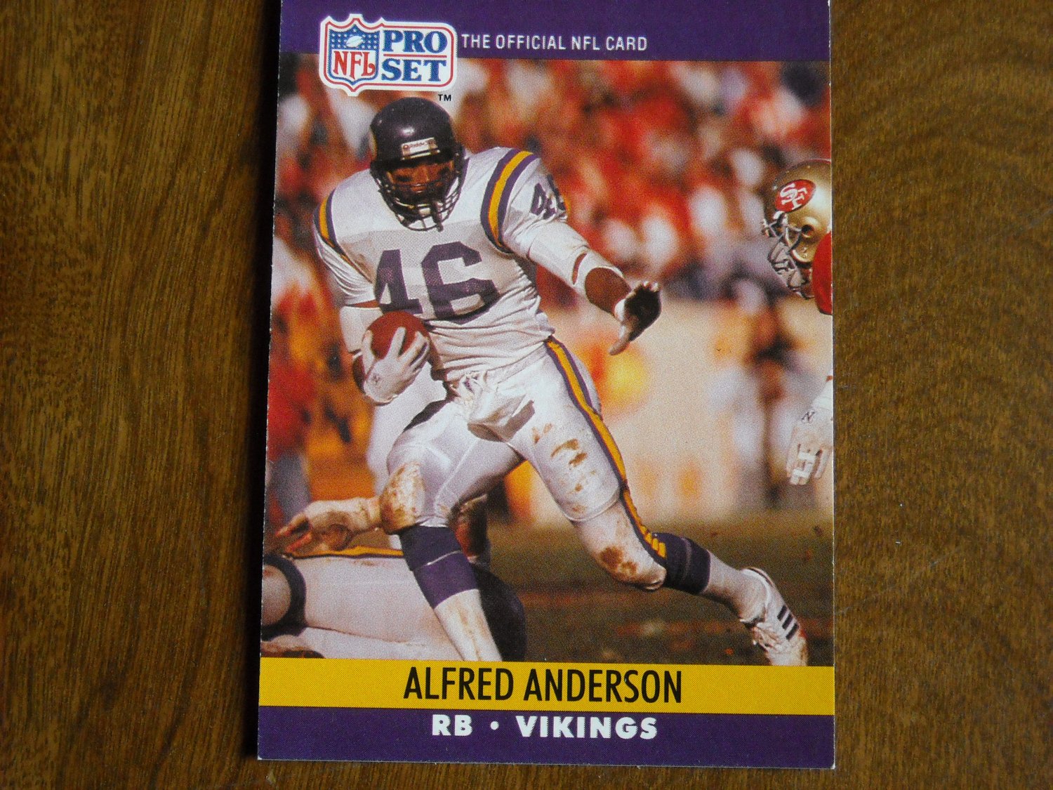 Alfred Anderson Minnesota Vikings 565 1990 NFL Pro Set Football Card