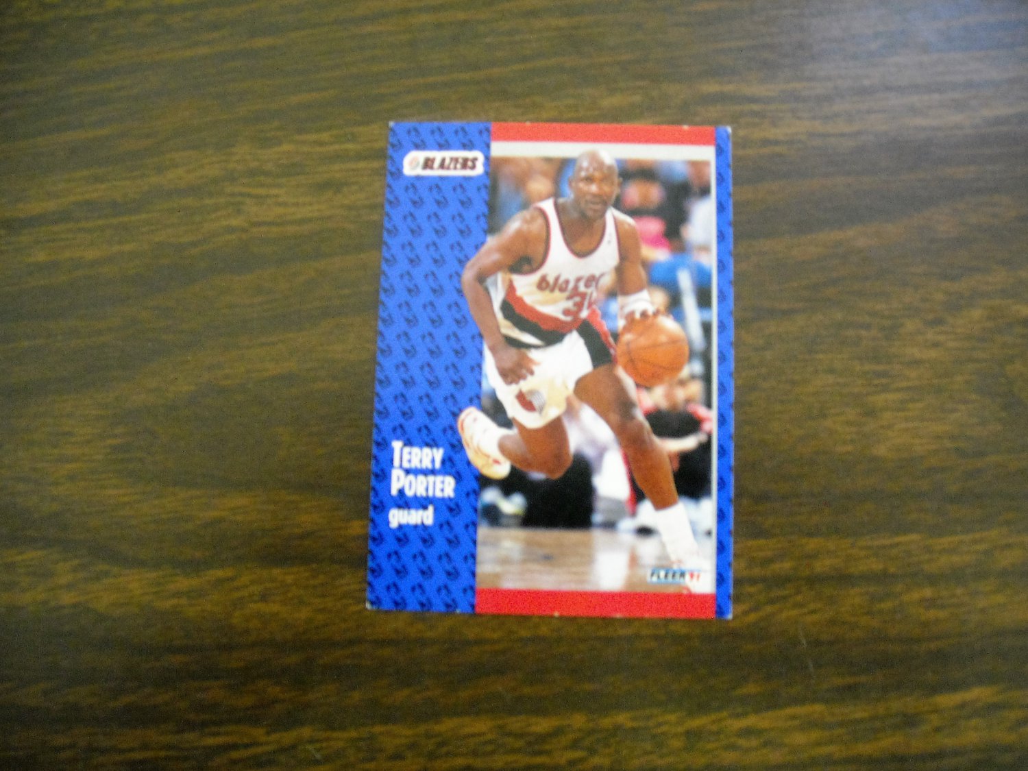 Terry Porter Portland Trail Blazers S95 1991 Fleer Basketball Card Tony's Pizza Single