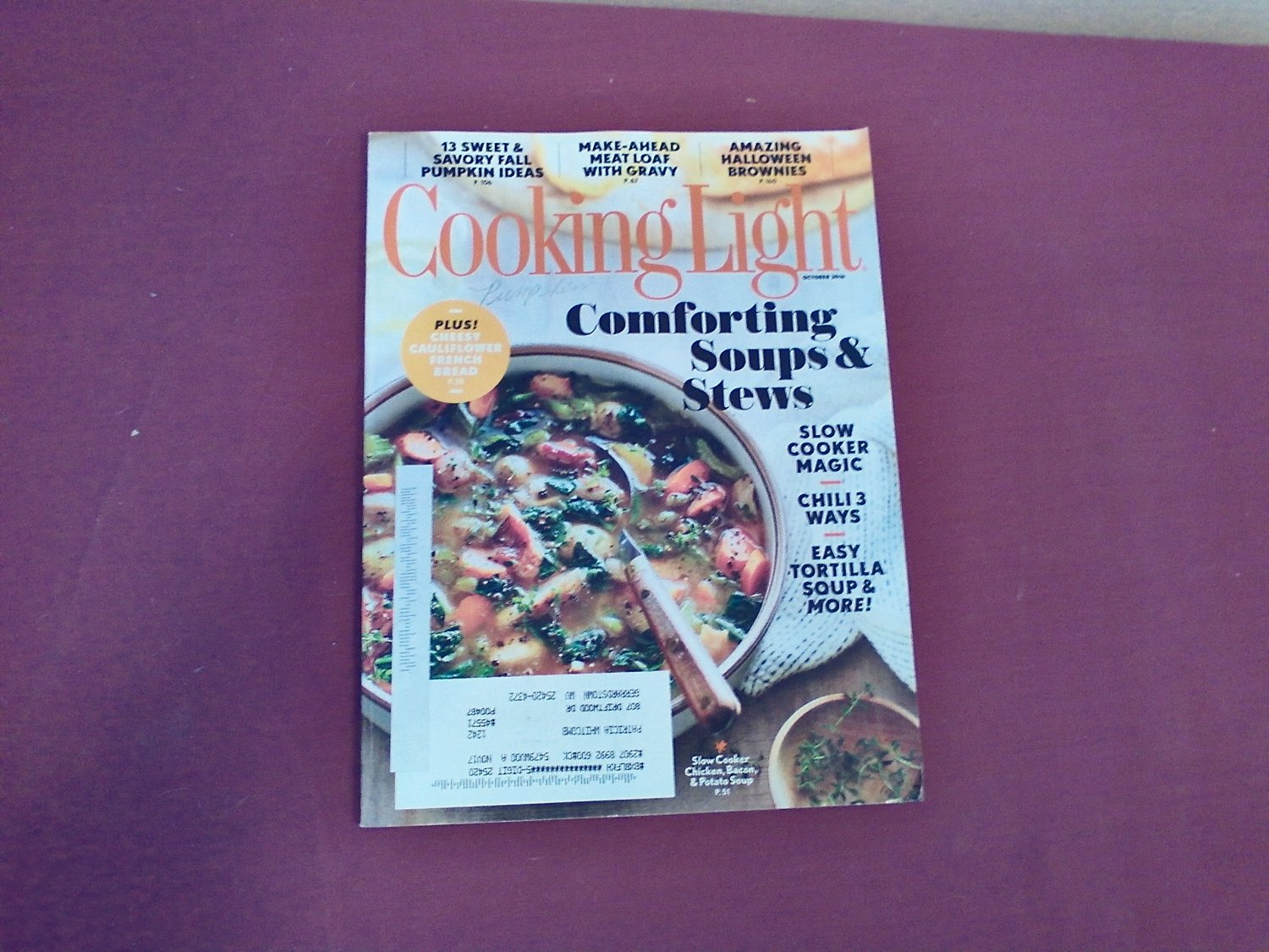 Cooking Light October 2016 Vol. 30 No. 9 Comforting Soups & Stews (G1)