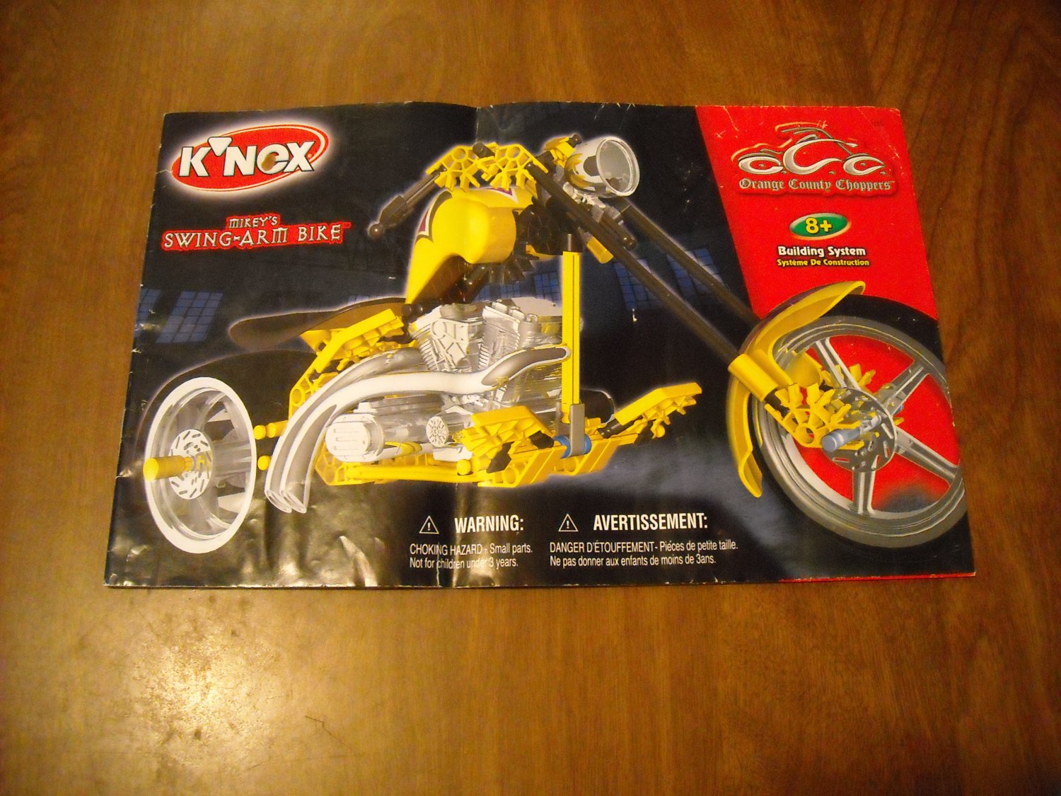 K'Nex Instruction Book Manual for Mikey's Swing Arm Bike KNex Orange