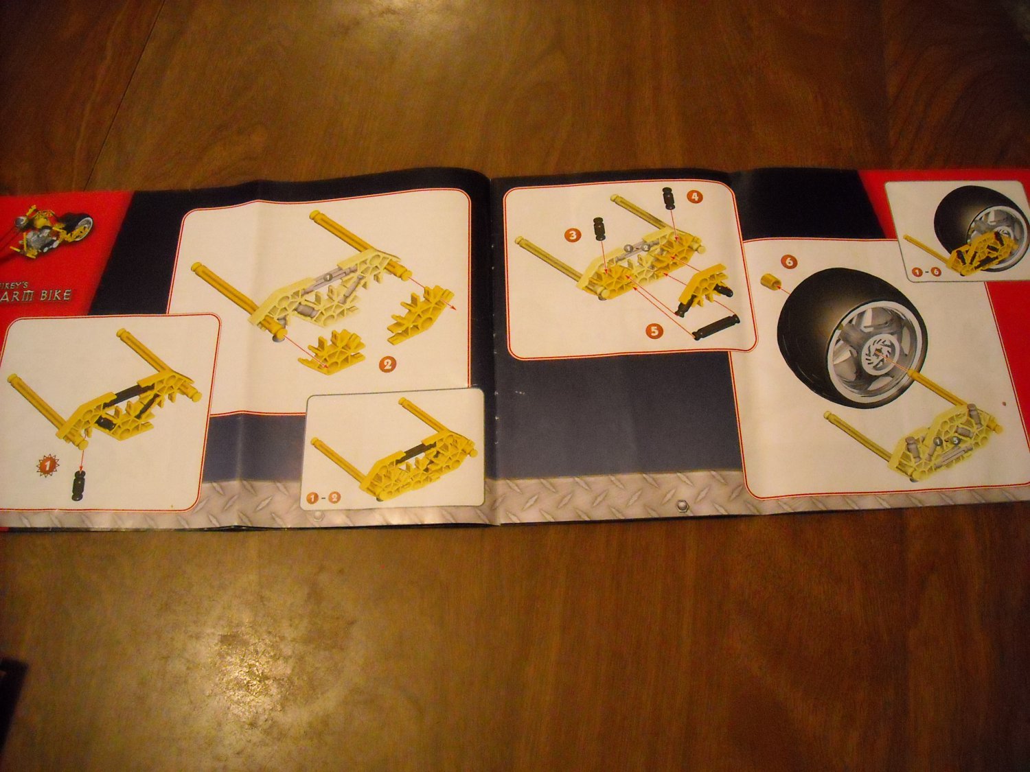 K'Nex Instruction Book Manual for Mikey's Swing Arm Bike KNex Orange