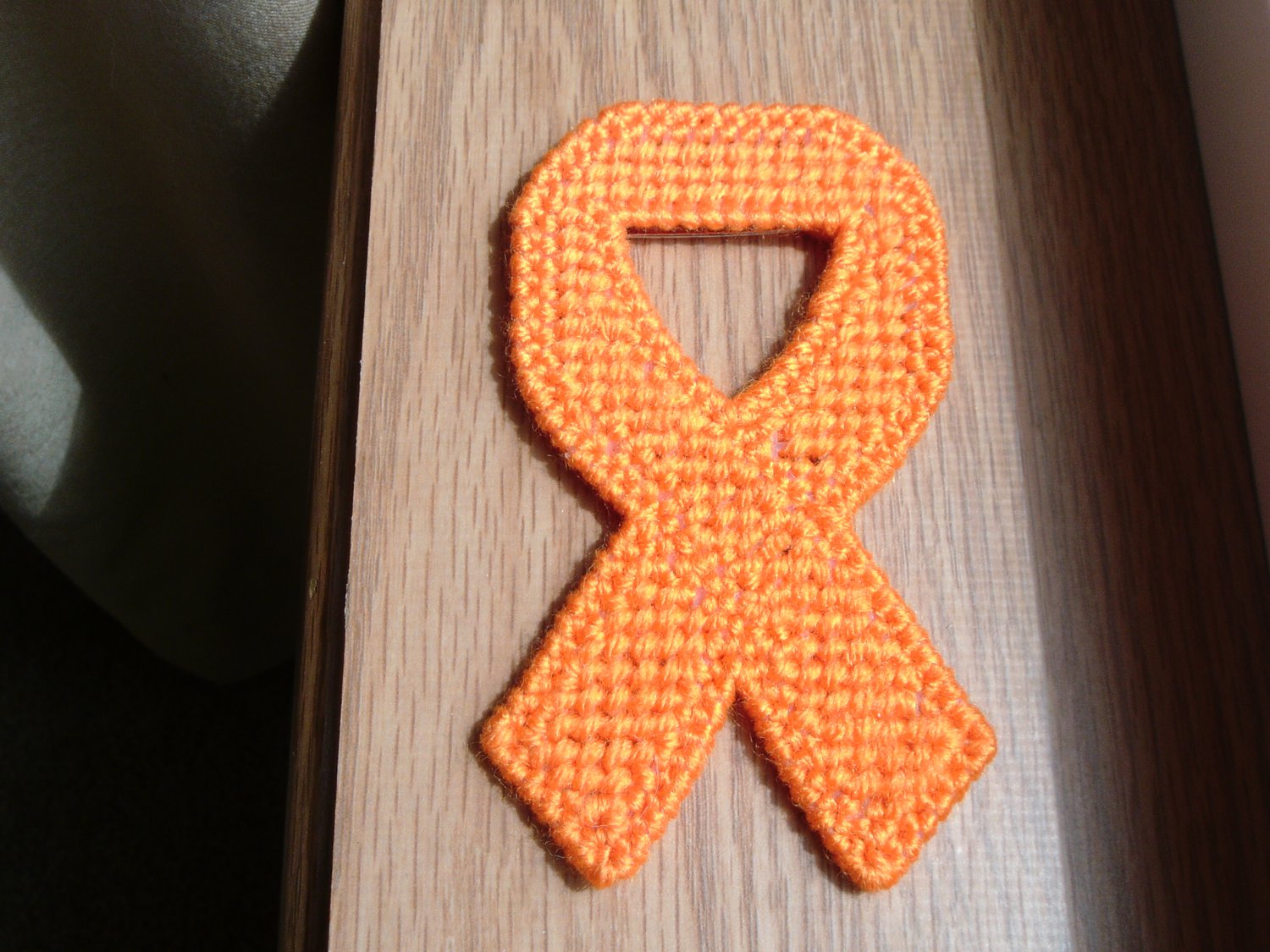 Handcrafted Canvas Orange Awareness Ribbon - ADHD, COPD, Agent