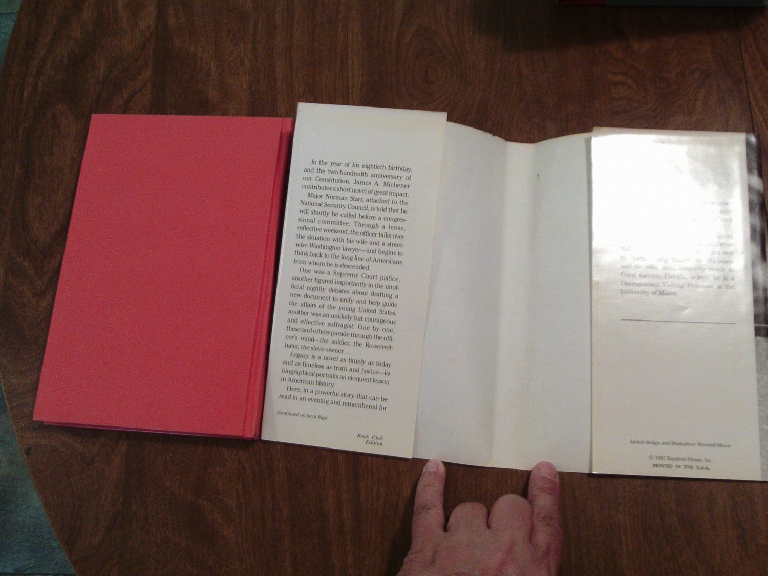 Legacy a Novel by James A. Michener (1987) (99) Random House BCE HC