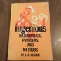 Ingenious Mathematical Problems and Methods by L.A. Graham (1959) (L34d11) Dover Publications PB