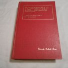 Fundamentals of Legal Research J. Myron Jacobstein (1981) (L42a1) Foundation Pr HC Fundamentals of Legal Research J. Myron Jacobstein (1981) (L42a1) Foundation Pr HC