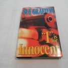 I is for Innocent by Sue Grafton (1992) (R71a8) Kinsey Millhone #9, Henry Holt and Company HC I is for Innocent by Sue Grafton (1992) (R71a8) Kinsey Millhone #9, Henry Holt and Company HC