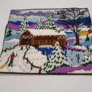 Handcrafted Plastic Canvas Covered Bridge Winter Scene Decor (BB59) (PL) Crafts, Handmade