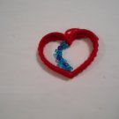 Handcrafted Plastic Red Heart with Blue Beads (BB59) (PL) Crafts, Handmade Handcrafted Plastic Red Heart with Blue Beads (BB59) (PL) Crafts, Handmade