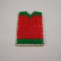 Handcrafted Plastic Canvas Red and Green Card Holder (BB59) (PL) Crafts, Handmade