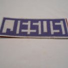 Handcrafted Plastic Canvas White and Purple JESUS with Magnet (BB59) (PL) Crafts, Handmade