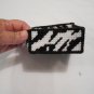 Handcrafted Plastic Canvas Mini Note Holder Black and White (BB59) (PL) Crafts, Handmade