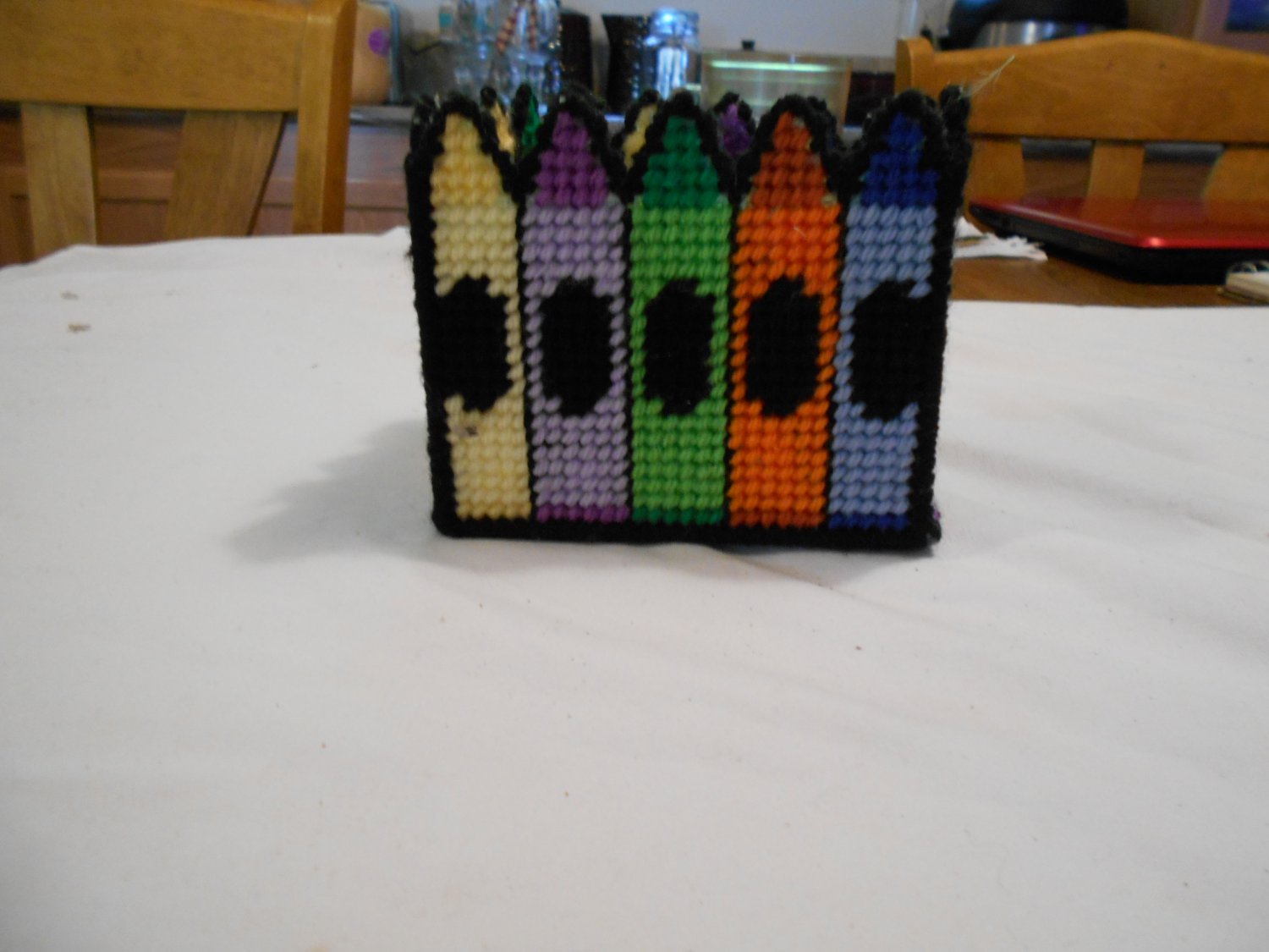Handcrafted Plastic Canvas Crayon Box Holder (BB59) (PL) Crafts, Handmade