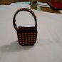 Handcrafted Plastic Canvas Mini Black and Orange Basket (bb59) (PL) Crafts, Handmade