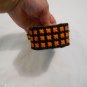 Handcrafted Plastic Canvas Mini Black and Orange Basket (bb59) (PL) Crafts, Handmade