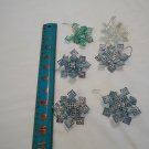 Handcrafted Plastic Canvas 6 - 3-D Glitter Snowflake Ornaments (BB59) (PL) Crafts, Handmade