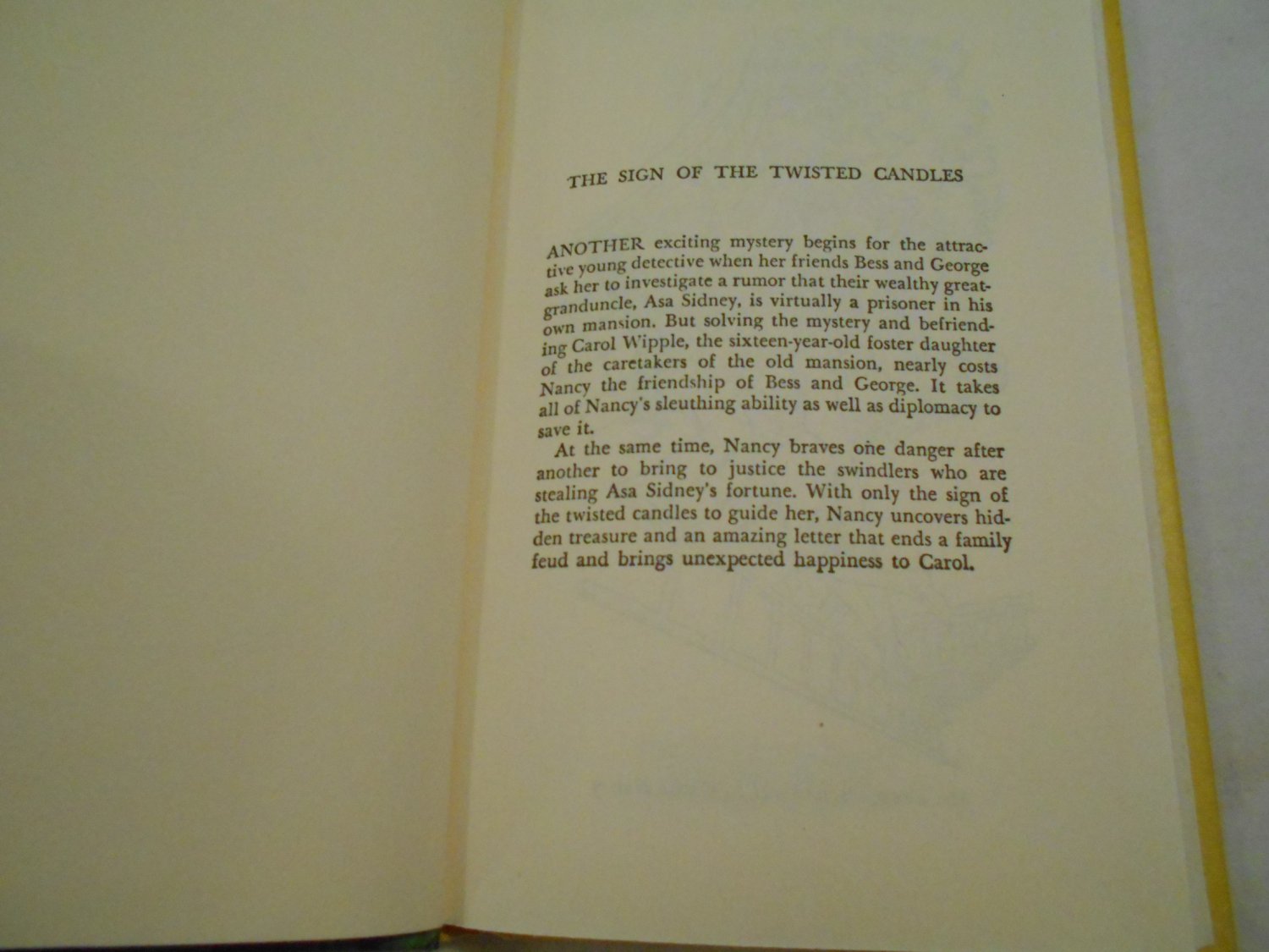 The Sign Of The Twisted Candles By Carolyn Keene C Nancy