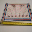Red, White, Blue and Yellow Plate Mat Handcrafted Plastic Canvas (CMB1) (PL)