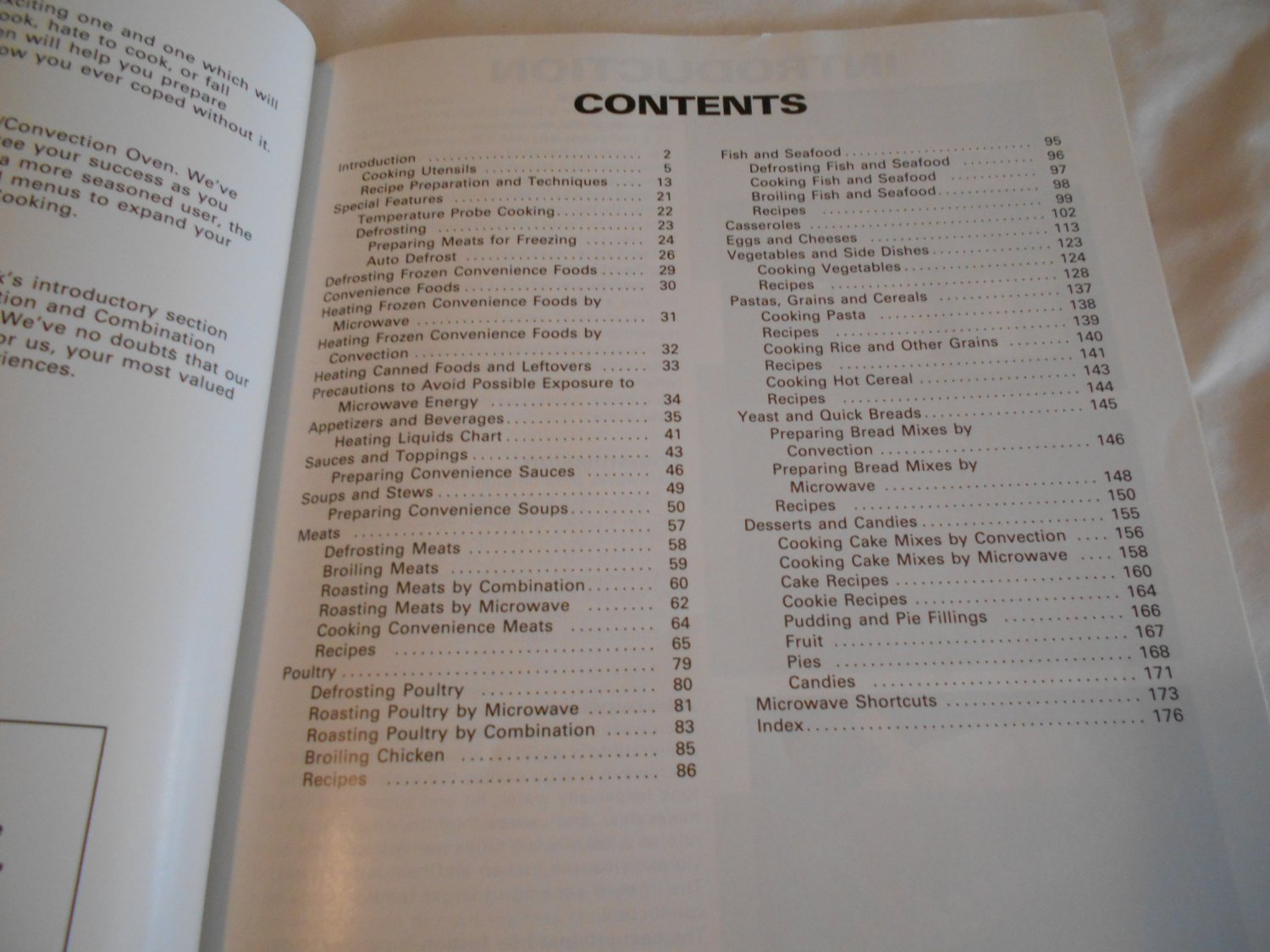 Convection Microwave Oven Cookbook (1985) (B24) Product Service No