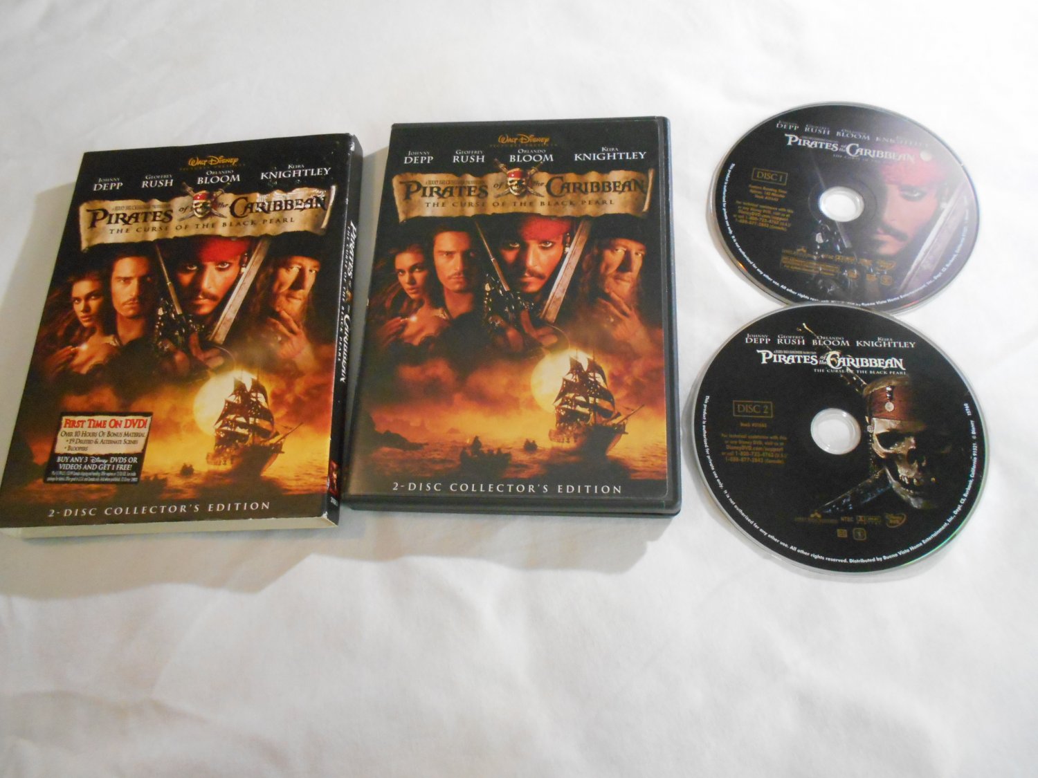 Pirates of the Caribbean: The Curse of the Black Pearl (DVD, 2003, 2-Disc)  New! 786936224306