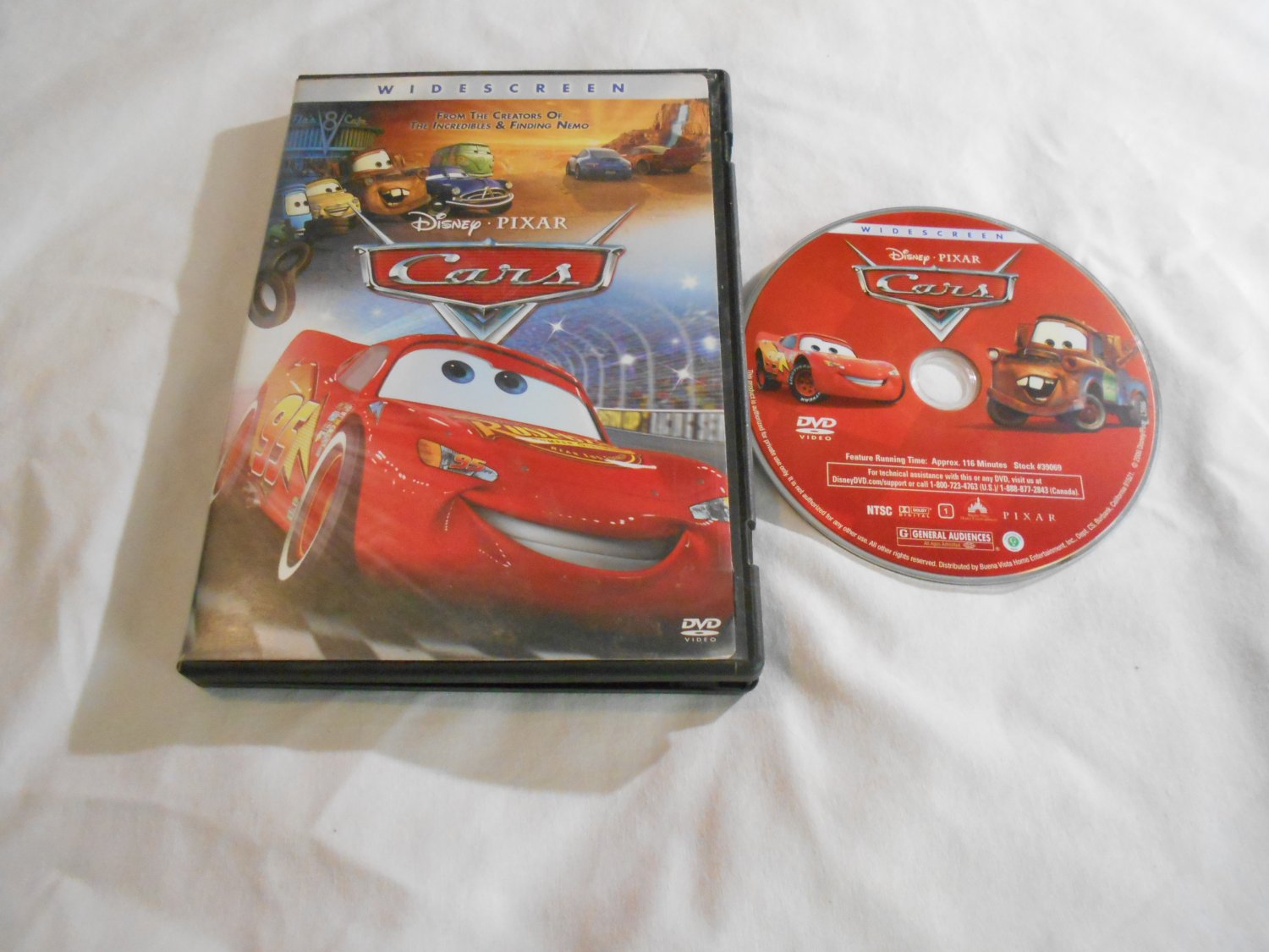 Cars (DVD, 2006, G, Widescreen) Owen Wilson, Paul Newman
