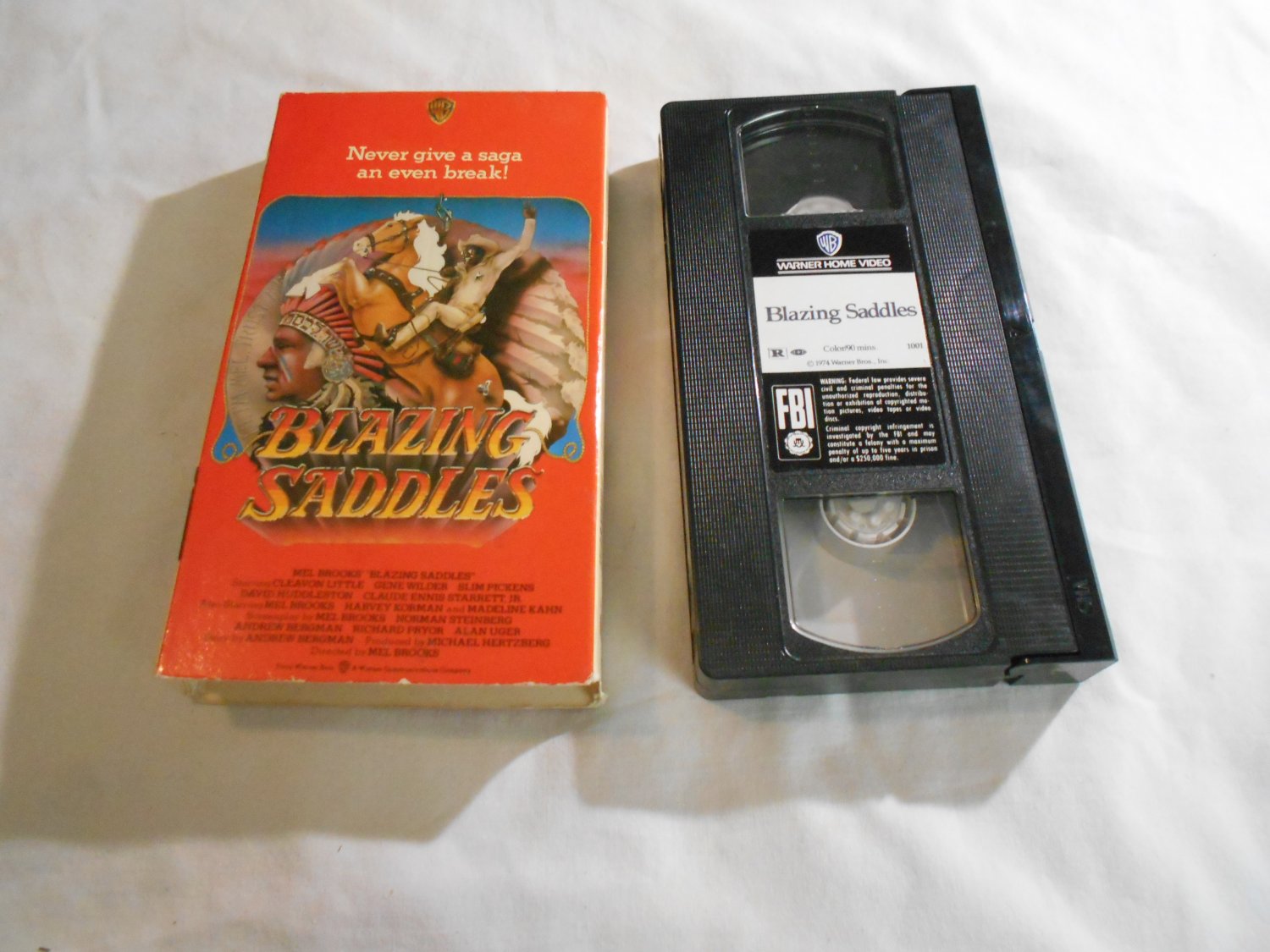 Blazing Saddles (VHS, 1974) Gene Wilder, Cleavon Little, Slim Pickens ...