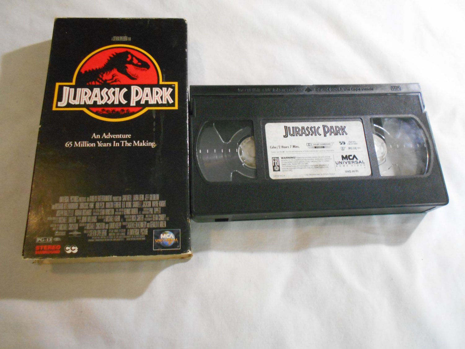 Jurassic Park (VHS, 1994) Sam Neill, Laura Dern, Jeff Goldblum, Richard ...