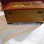 Vintage Carved Cedar Jewelry Wood Box Decoupage Woodland Cottage Scene Mirror (151)