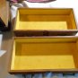 Vintage Jewelry Wood Box 2 Drawers and Top Lid Lifts 11" L x 6 1/4" W x 8"H (151)
