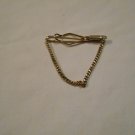 Gold Color Bar and Chain Tie Clip with Chain - Tie Clasp
