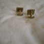 Gold Tone Square Mother Of Pearl Cufflinks