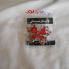 Silver Butterfly with Red Stones Pin/Brooch