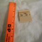 Square Gold Tone with Pink Lines Pierced Earrings