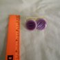 Genuine Ceramic Purple Round Pierced Earrings (BD2)